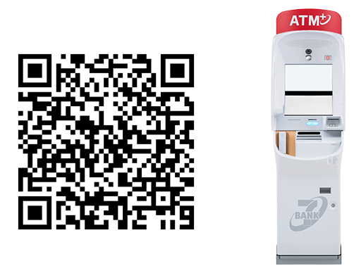 セブン銀行のスマートフォンアプリダウンロードQR
