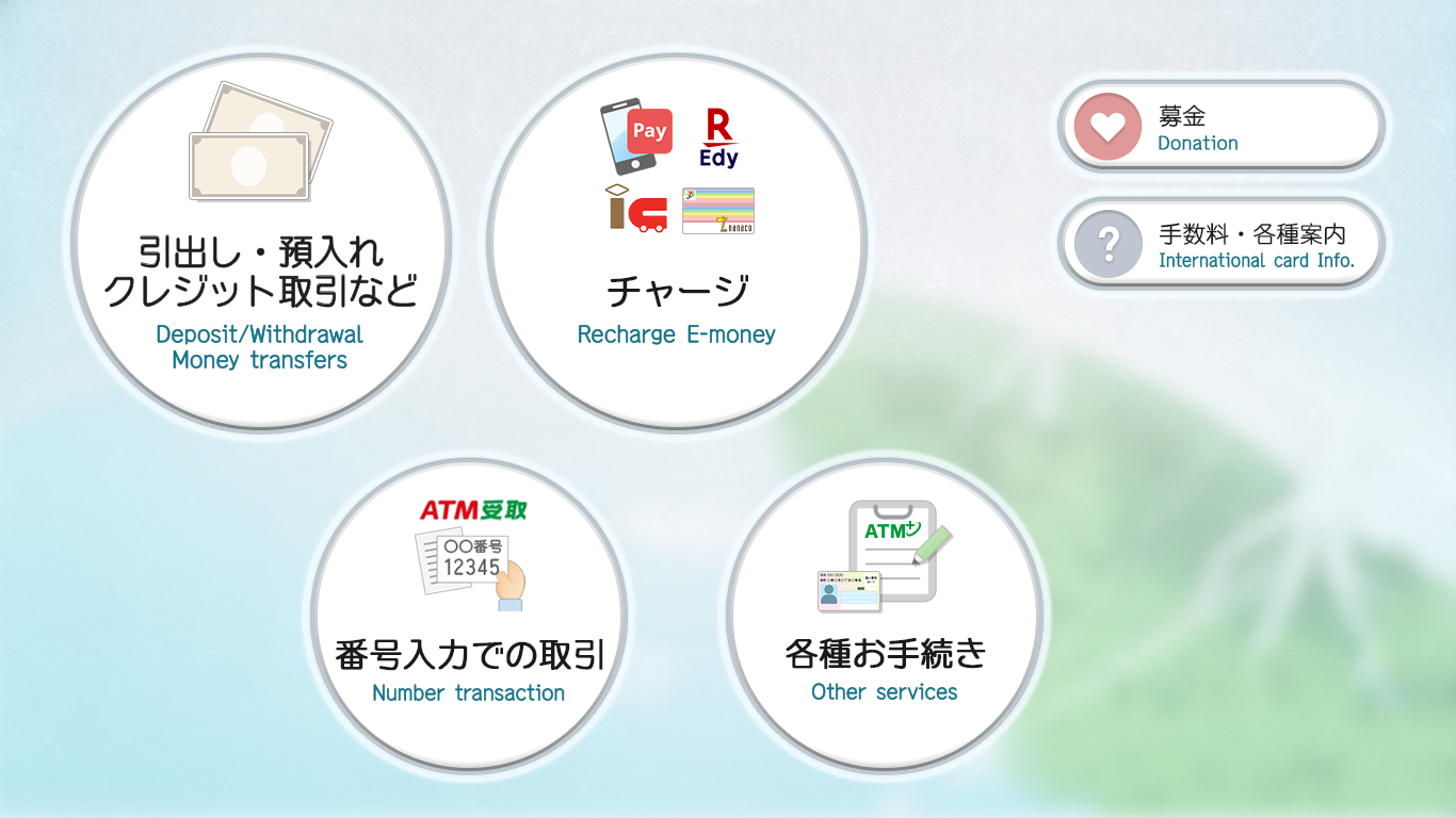 セブン銀行ATMにキャッシュカードを挿入(利用イメージ)