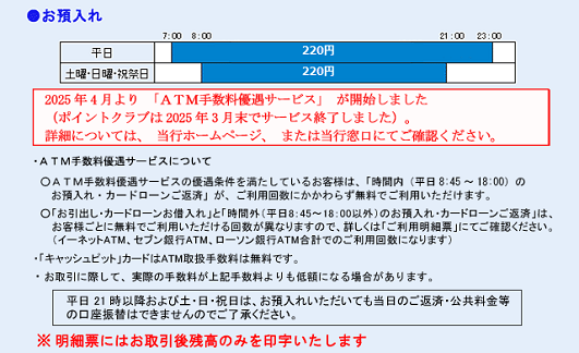 常陽銀行(お預入れ)